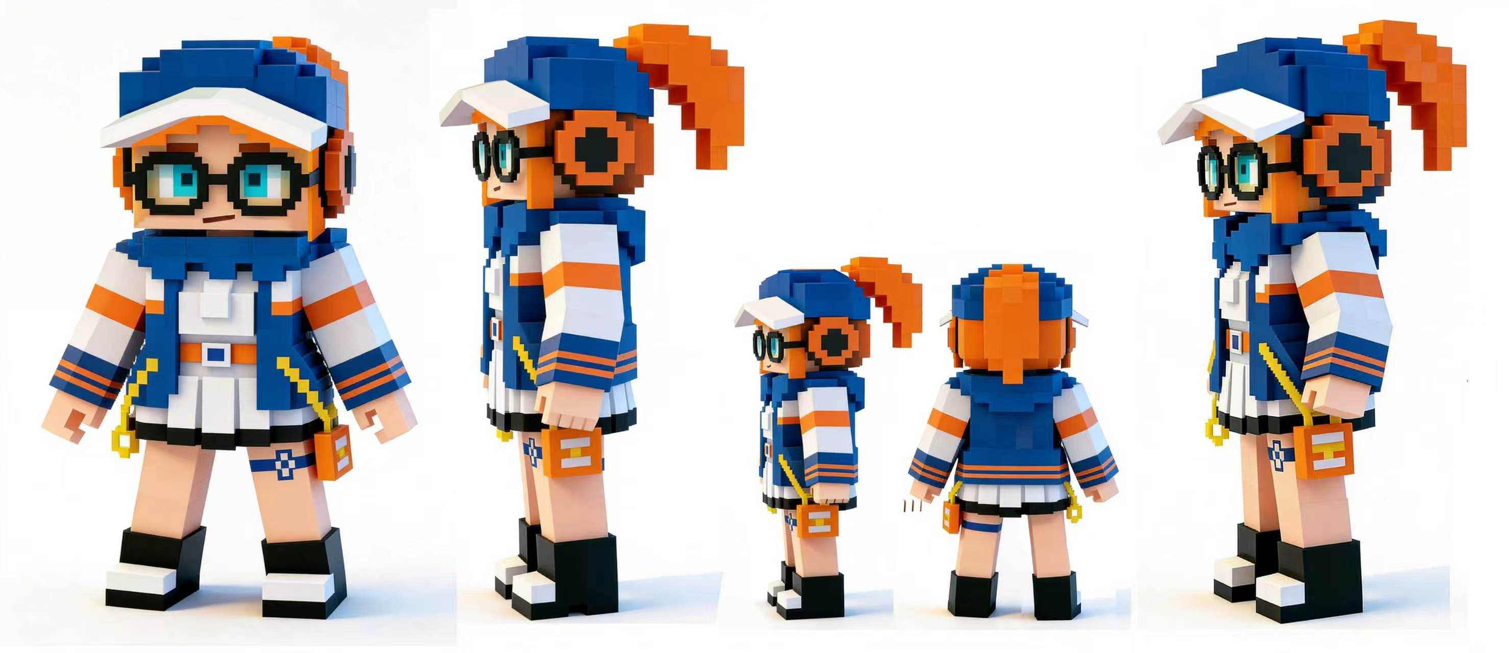 Pixel Girl Minifigure